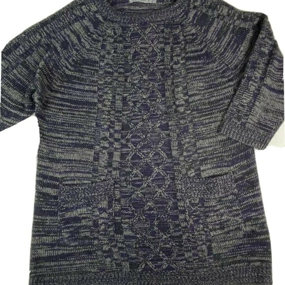 Jason Maxwell Sweater Womens 1X Purple Marled Tunic‎ Pockets Fairy Cottagecore - Picture 9 of 11